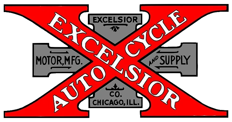 Red logo for Excelsior Motor Manufacturing and Supply